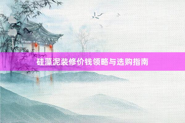硅藻泥装修价钱领略与选购指南